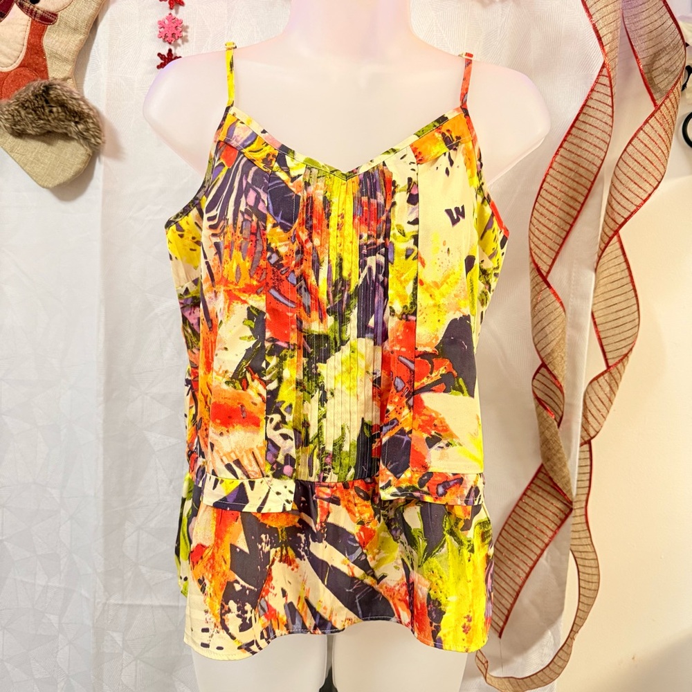 Jessica Simpson Multicolor Abstract Camisole